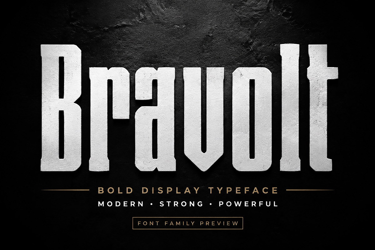 Bravolt, a Slab Serif Font by Wow Magic (Photo 1 of 5)