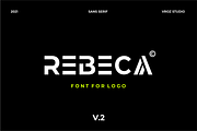 REBECA Logo Font | Logo & Branding, a Sans Serif Font by Vroz Studio (Thumbnail 1 of 8)