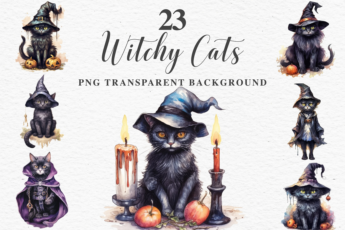 Halloween Witch Wizard Black Kitten, an Animal Illustration by Rabbit Heart (Photo 1 of 10)