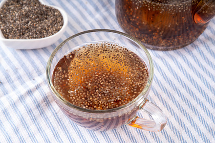 Chia seeds tea, trendy healthy drink