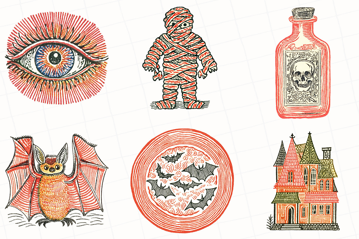Doodle Halloween Sublimation Clipart, an Illustration by OK Design (Photo 4 of 5)