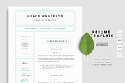 Grace Resume Template - 4 Page, a Resume Template by Desiree Lange (Thumbnail 1 of 7)