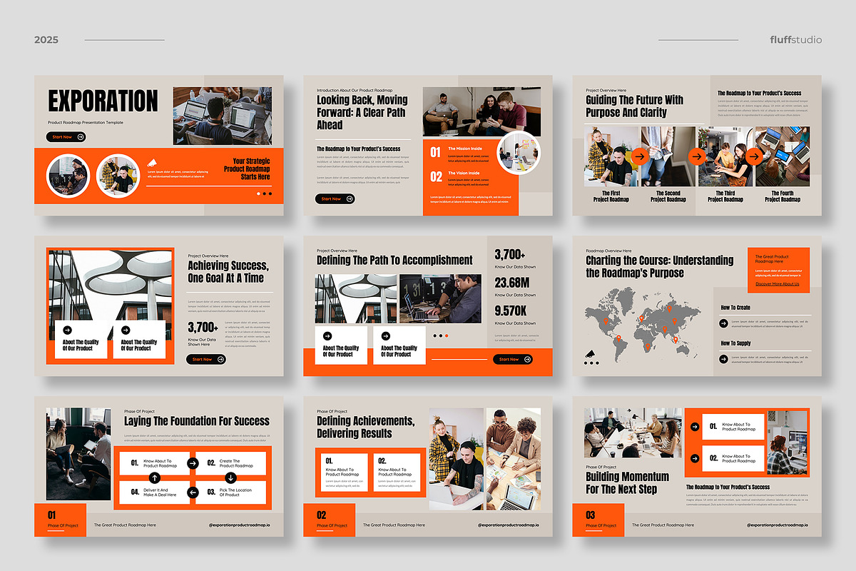 Product Roadmap Keynote Template, a Presentation Template by fluffstudio (Photo 2 of 4)