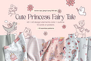 Cute Princess Fairy Tale, an Object Graphic by Apolinarias Art (Thumbnail 1 of 9)