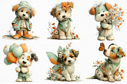 Whimsical Spring Dogs Clipart, an Illustration by Craft Nest (Thumbnail 4 of 11)