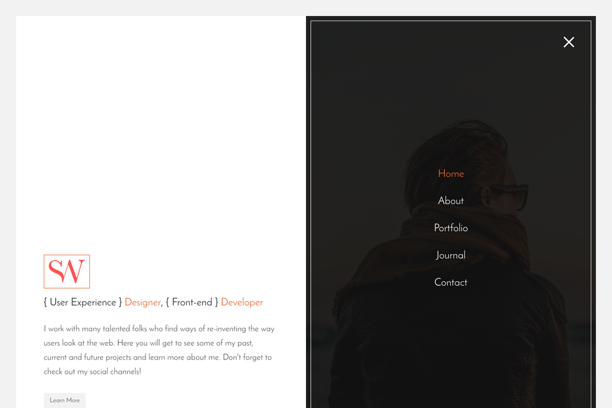 Sawyer - Personal Resume & Portfolio, a Bootstrap Template by FWPolice (Photo 3 of 6)