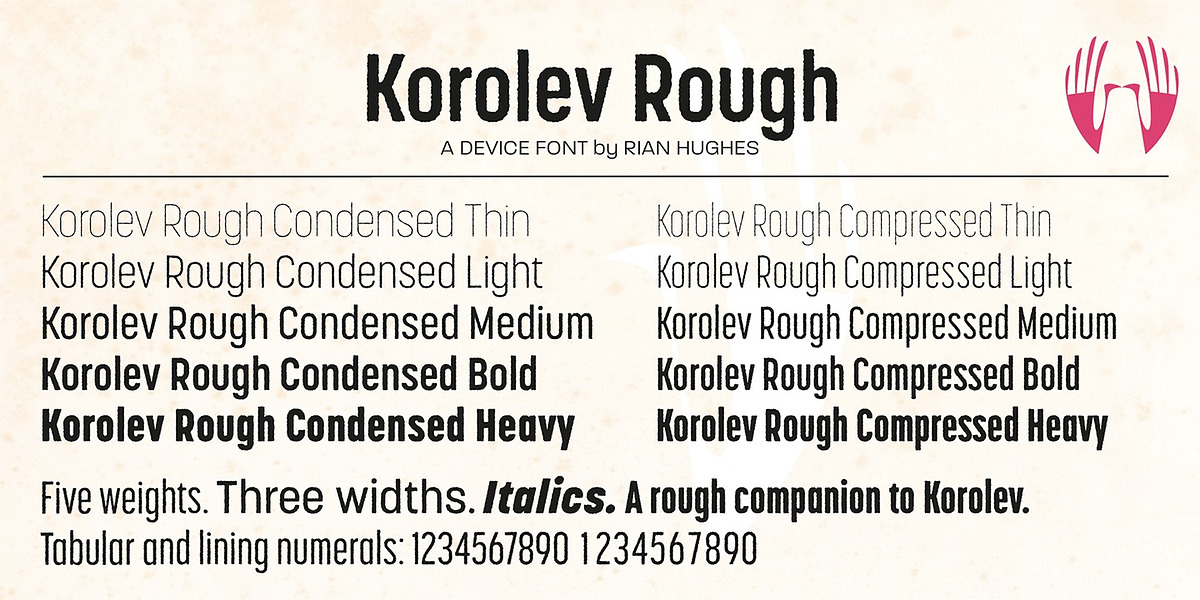 Korolev Rough, a Sans Serif Font by Device (Photo 6 of 8)