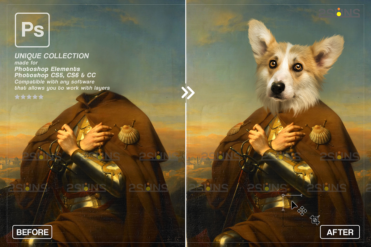 Royal pet portrait, Photo overlay, an Object Graphic by 2SUNS (Photo 2 of 3)