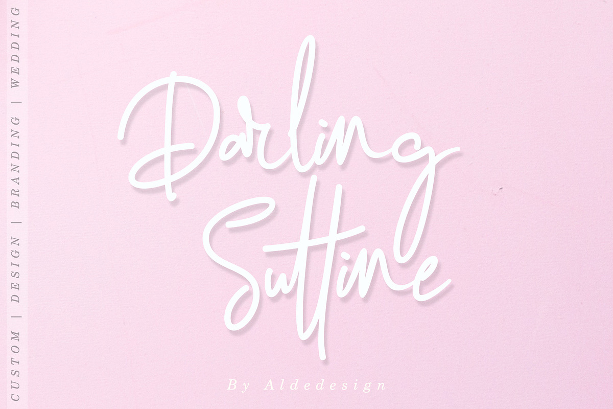 Darling Suttine | Signature Font, a Script Font by Aldedesign
