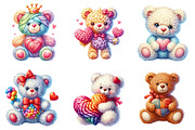 Faux Yarn Valentines Teddy Bear, an Illustration by Dream Creation (Thumbnail 4 of 5)