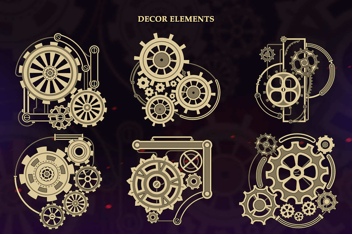 Steampunk UI Set, an Object Graphic by Olga Ryzychenko (Photo 12 of 13)
