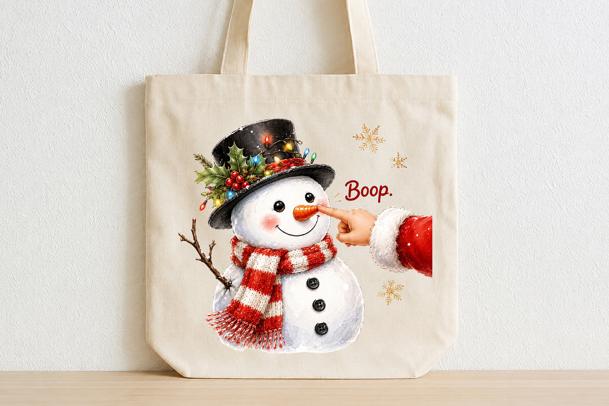 Boop Snowman Christmas PNG, a Seasonal Illustration by CraftArtStudio (Photo 2 of 4)
