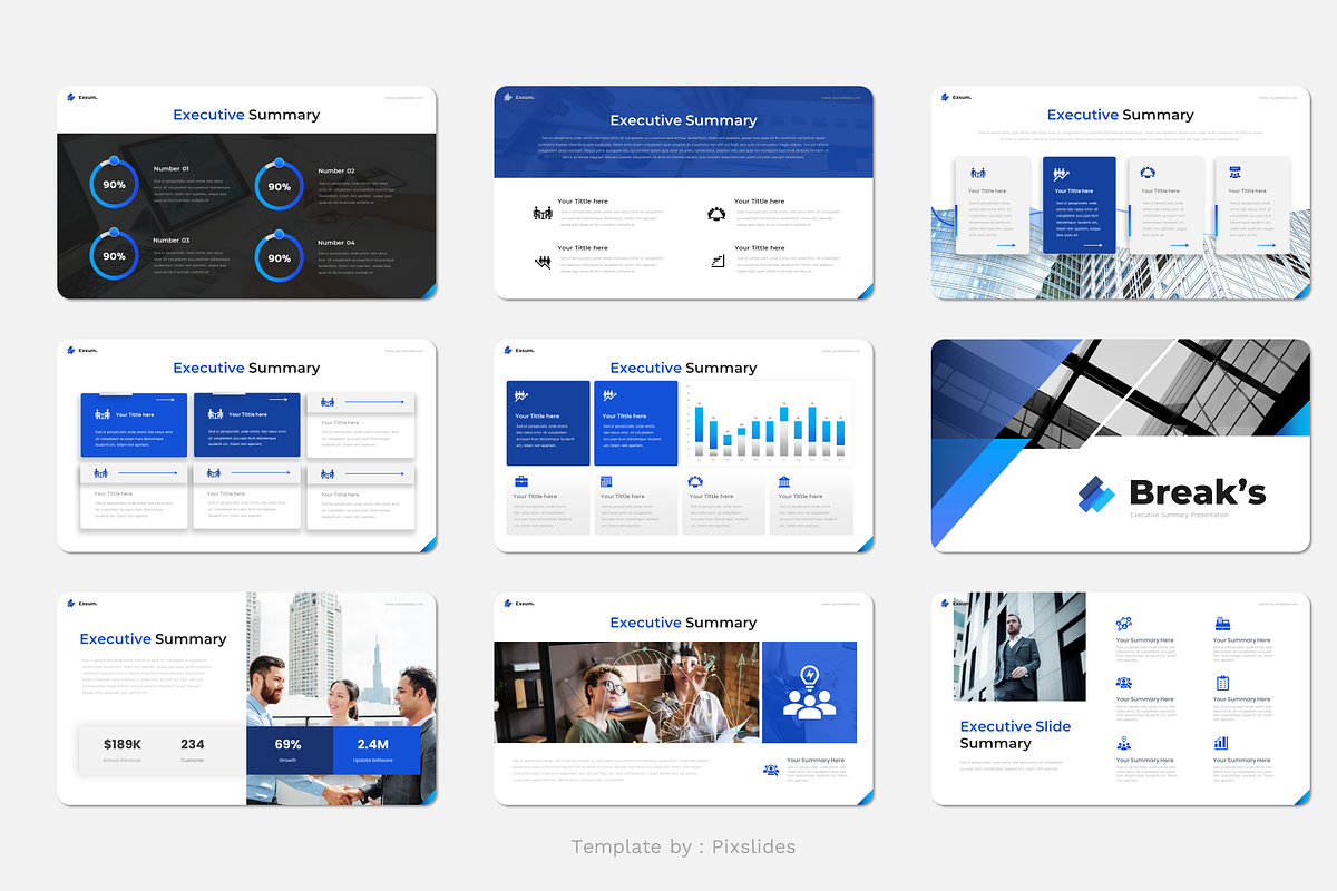 Executive Summary PowerPoint, a Presentation Template by Pixslides (Photo 3 of 4)