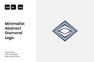 Minimalist Abstract Diamond Logo, a Branding & Logo Template by Luxury Logos