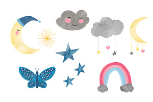 Sleepy Sky Illustration Set