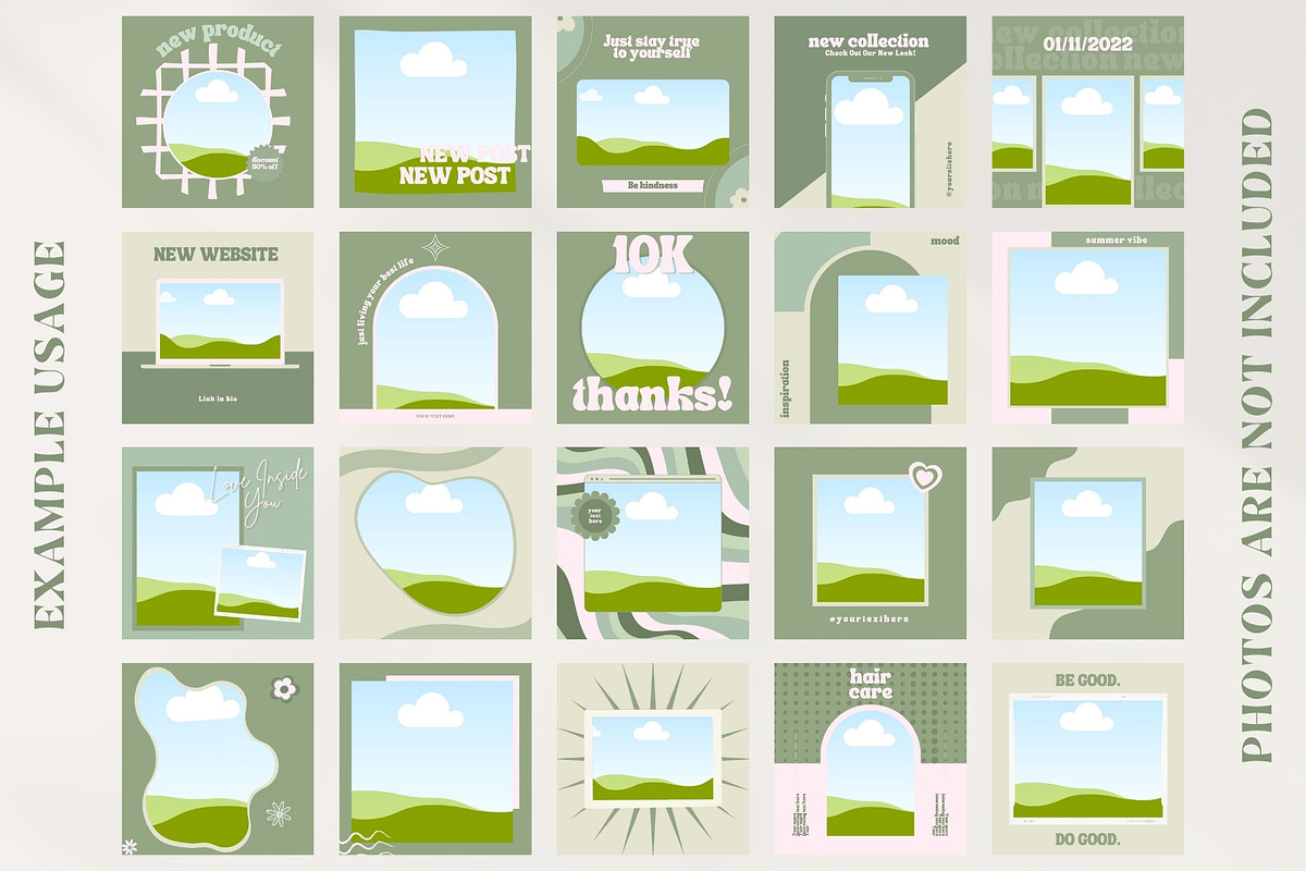 Green Social Media Templates Canva, a Social Media Template by Boltik Studio (Photo 7 of 10)