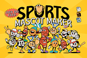 Sports Retro Mascot Creator Pack, a Sport Illustration by LEONFABRIPRO (Thumbnail 1 of 17)