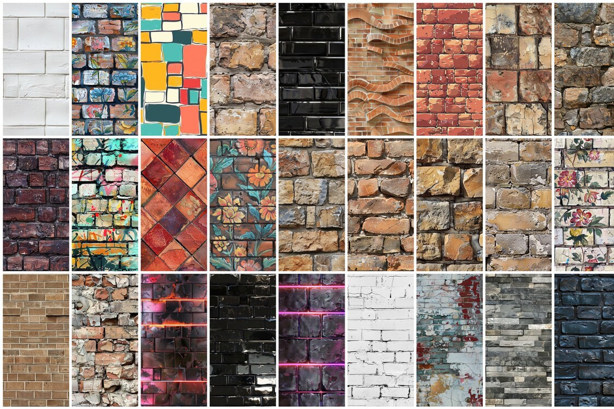 180 Brick Seamless Patterns, a Pattern Graphic by mkStudioLab (Photo 6 of 7)