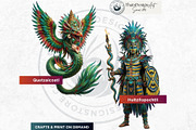 Aztec Deities Cliparts, a Person Illustration by ThatsDesignArt (Thumbnail 4 of 15)
