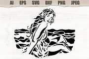 Stencil Woman on the beach, a Person Illustration by MARYCRAFTIRIA (Thumbnail 1 of 3)