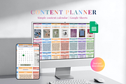 Google Sheets Social Media Planner, a Social Media Template by SociallyyCreative (Thumbnail 1 of 9)