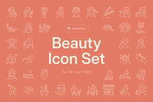 Animated Beauty Icon Art Set, an Outline Icon by Prosymbols