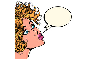 Pop Art Retro A surprised woman, a Person Illustration by studiostoks