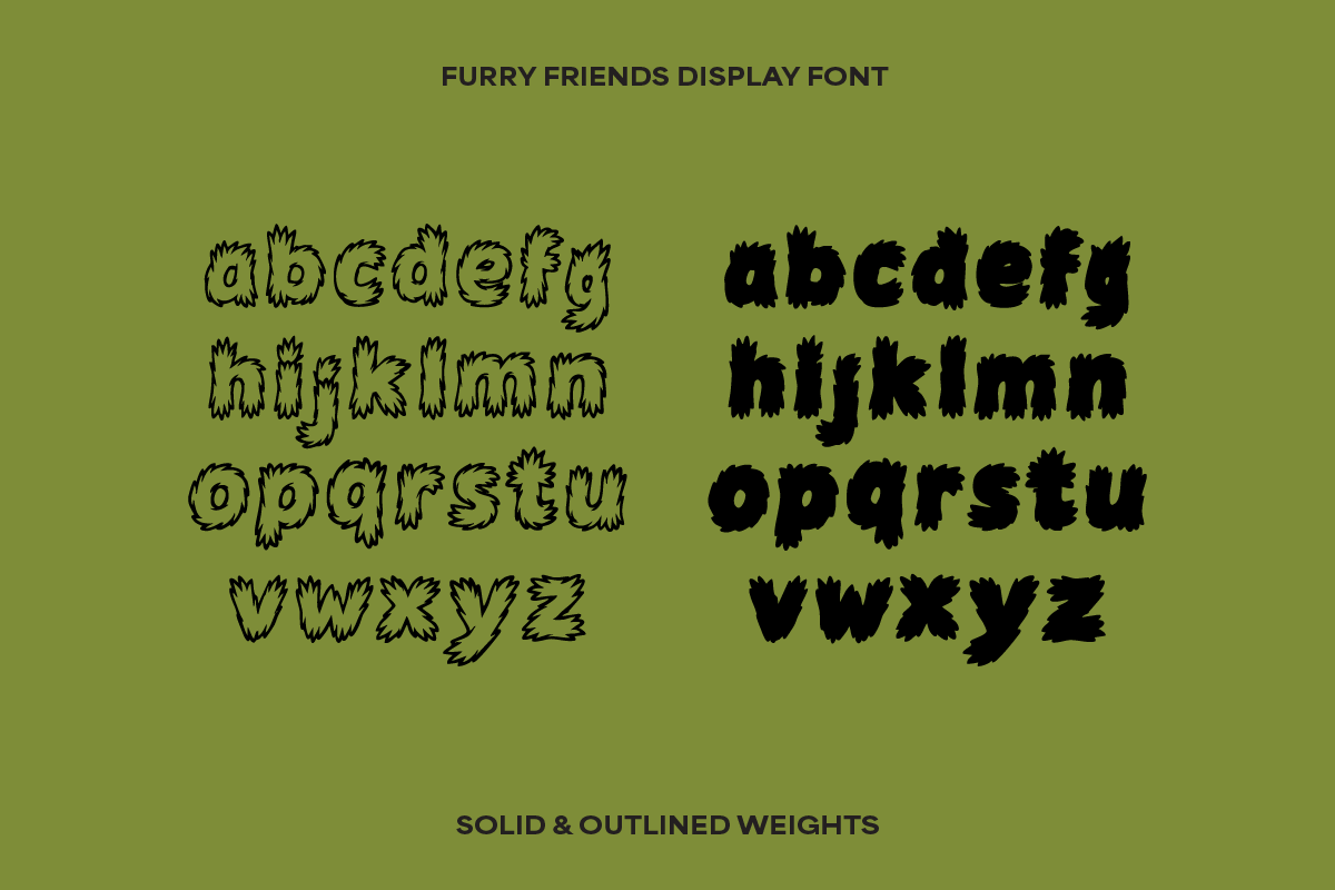 Furry Friends Cartoon Display Font, a Handwritten Font by Sarah Baker (Photo 5 of 8)
