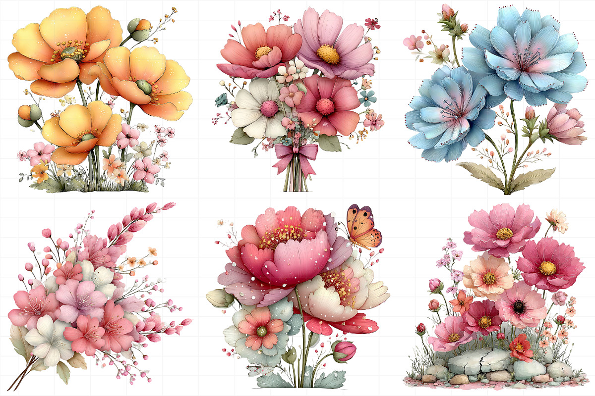 Watercolor Wildflower Clipart, an Illustration by Daily.Designs (Photo 5 of 8)