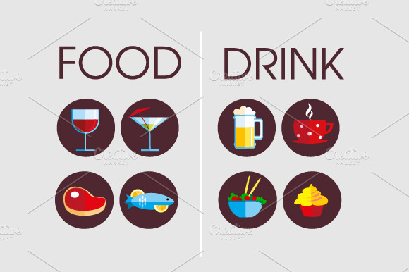 Drink And Food Icons