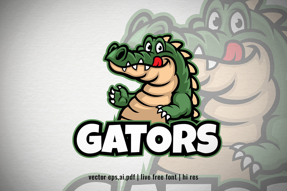 Happy Cartoon Alligator Logo, a Branding & Logo Template by bazzier_graphik
