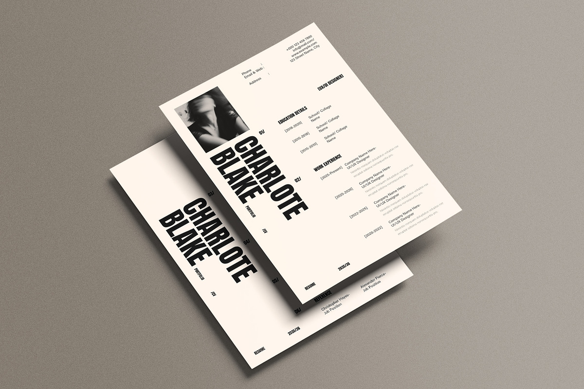 Professional CV, Resume Template, a Resume Template by DesignCrest (Photo 7 of 9)