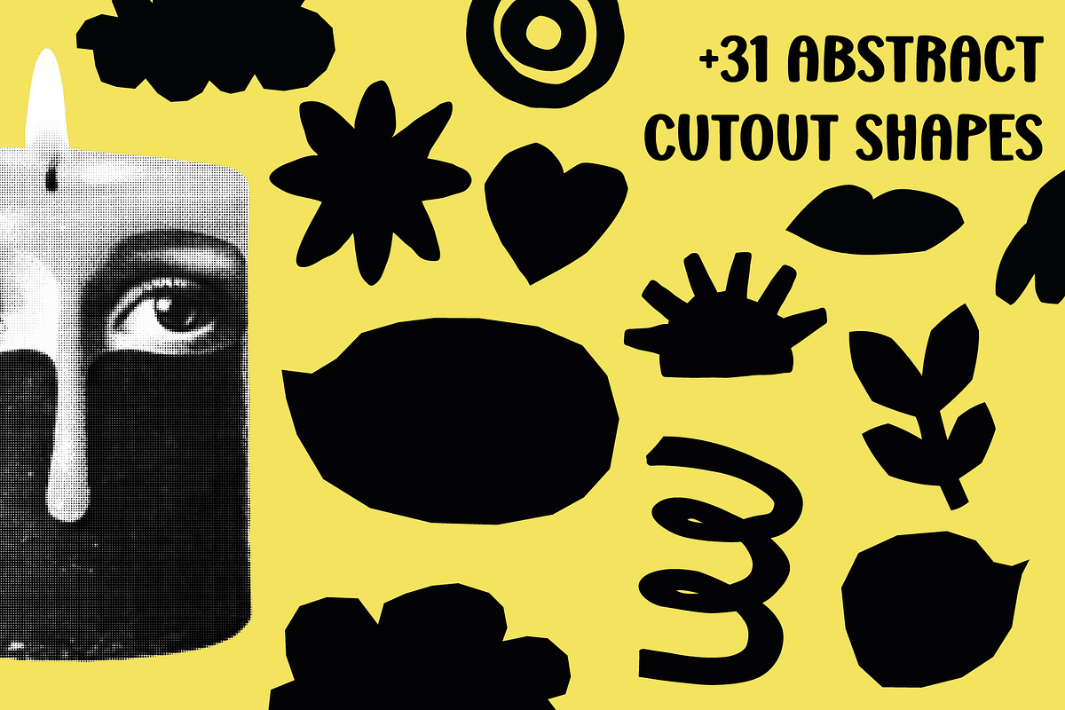 Halftone Collage Elements: Oddities, an Object Graphic by Le.nart (Photo 5 of 8)