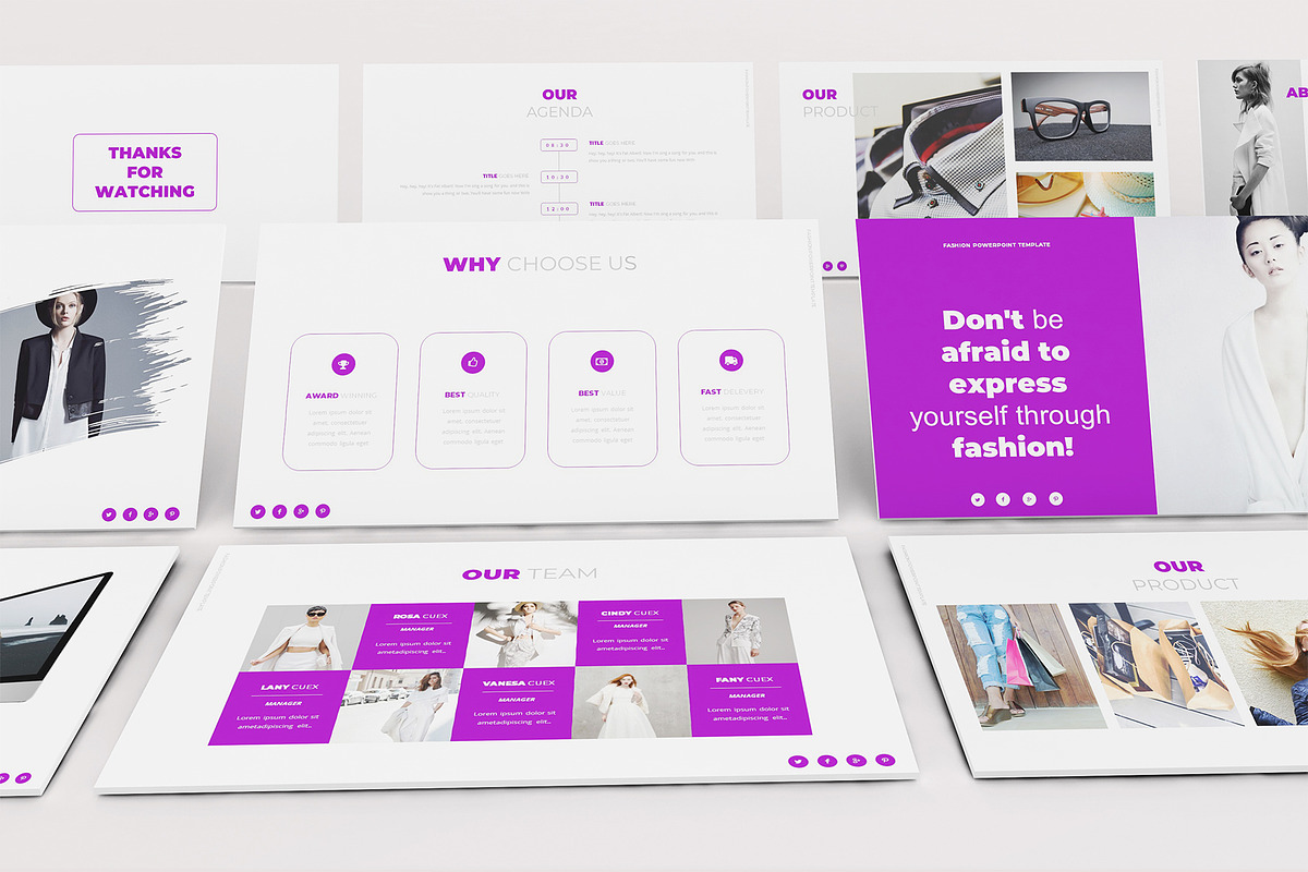 Fashion Google Slides Template, a Presentation Template by Incools Stokie
