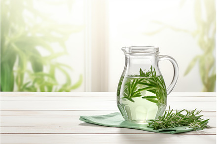 Jug of homemade refreshing tarragon, a Food & Drink Photo by Ylivdesign