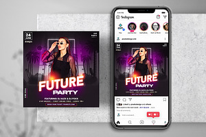 Event Music Party Instagram Flyer, a Social Media Template by PixelsDesign