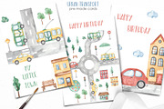 Urban transport watercolor, a Decorative Illustration by Marina Ermakova (Thumbnail 5 of 10)
