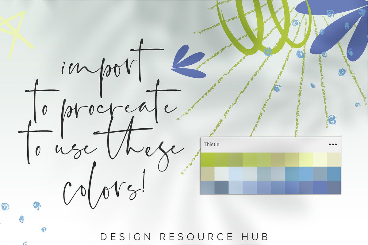 Thistle Procreate Palette, a Palette Add-On by Design Resource Hub (Photo 3 of 3)