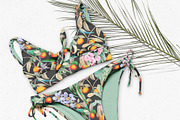 Azura. Tropical pattern, a Pattern Graphic by emeraldthue (Thumbnail 4 of 6)
