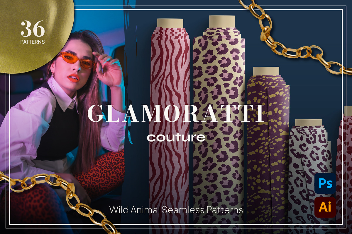 Glamoratti Couture: 36 Animal Prints, a Pattern Graphic by IuliiaSavko (Photo 1 of 16)