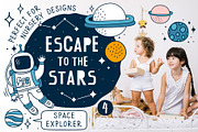 Space illustrations & patterns, an Illustration by Nastya Tkachova (Thumbnail 7 of 9)