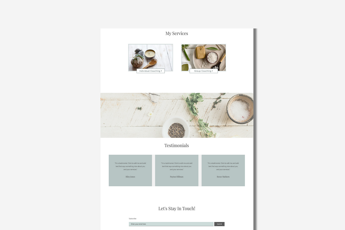 Wix Website Template | The Coach, a Websites & App Template by Joanna Lane Designs (Photo 3 of 5)