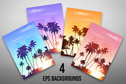 4 EPS Sunset Party posters templates, a Flyer Template by Art of Sun (Thumbnail 4 of 4)