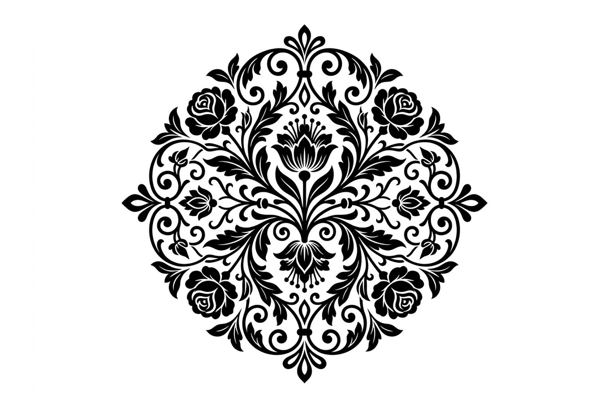 Elegant Symmetrical Floral Motifs, an Object Graphic by Creativeshirt (Photo 3 of 3)