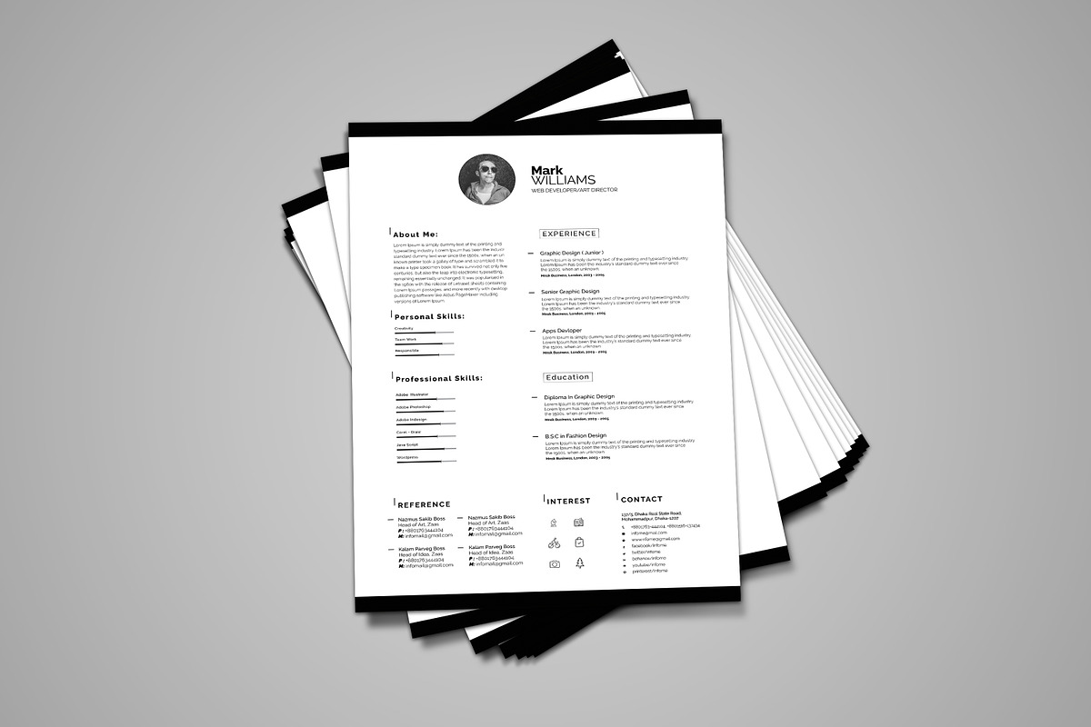 Minimal Resume, a Resume Template by ZAAS (Photo 1 of 5)