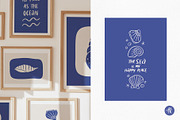Sea Lover Hand Drawn Wall Art Set, a Graphic by Alena Koval (Thumbnail 6 of 23)