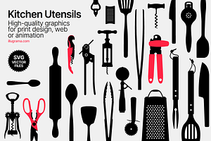 Kitchen Utensils - Modern Graphics