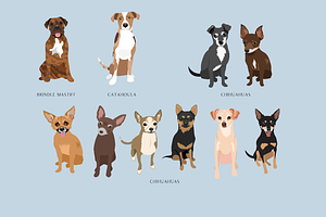 140 Detailed Dogs Clip Art Bundle