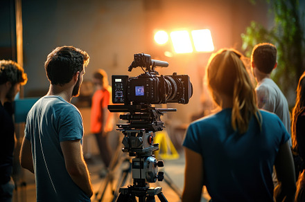 Behind the scenes look at a film pro, a Photo by Iftikhar Alam