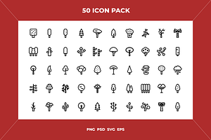 Trees icons, an Outline Icon by Wencory